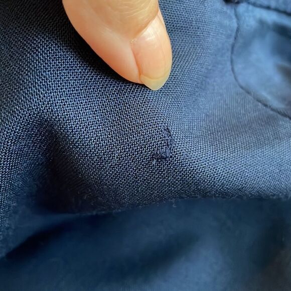 Vtg 70s/80s JH Collectibles navy blue high waisted wool pants - Picture 7 of 12